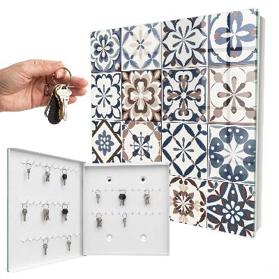 Caja para llaves con diseño de mosaico arabesco