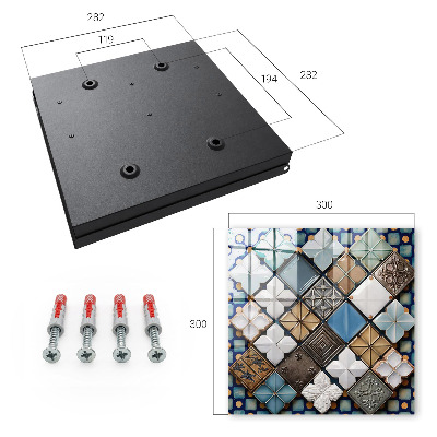 Armario para llaves con diseño de patrones de azulejos