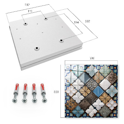 Armario para llaves con diseño de patrones de azulejos