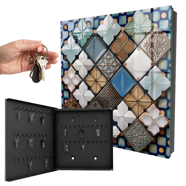 Armario para llaves con diseño de patrones de azulejos
