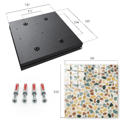 Caja para llaves con diseño de mosaico de guijarros