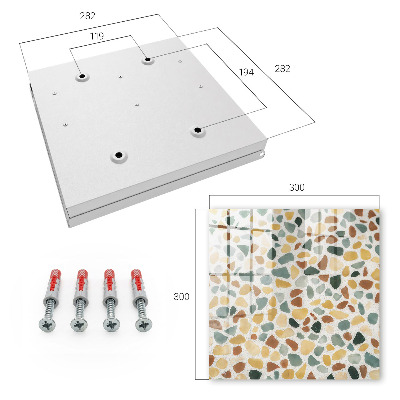 Caja para llaves con diseño de mosaico de guijarros