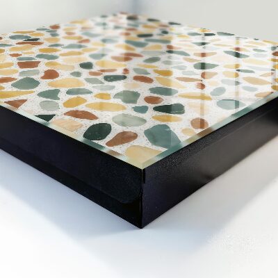 Caja para llaves con diseño de mosaico de guijarros