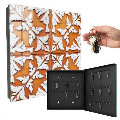 Caja para llaves con motivo vegetal