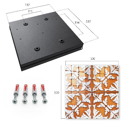 Caja para llaves con motivo vegetal