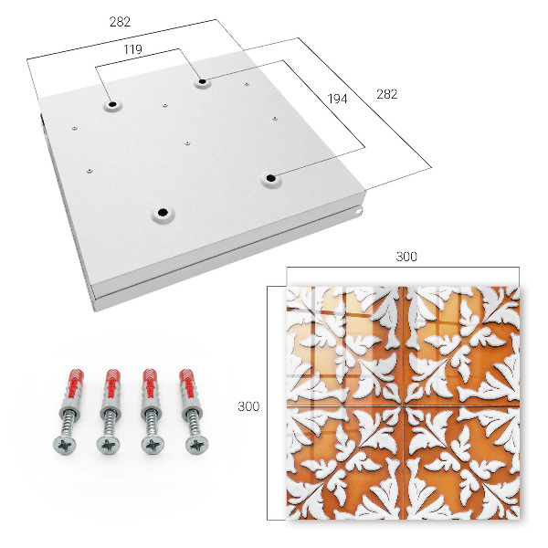 Caja para llaves con motivo vegetal