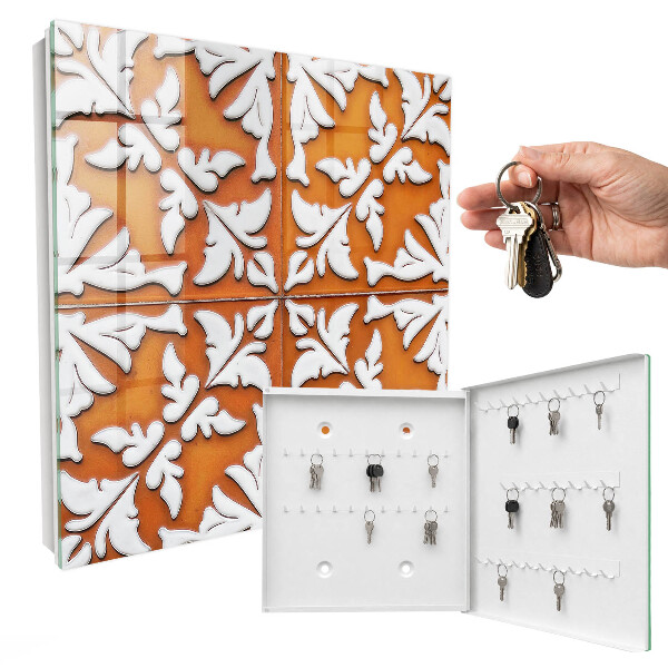 Caja para llaves con motivo vegetal