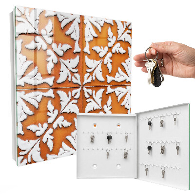 Caja para llaves con motivo vegetal