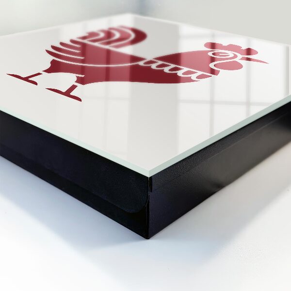 Caja para llaves con diseño de gallo estilo folclórico