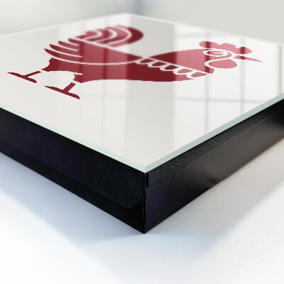 Caja para llaves con diseño de gallo estilo folclórico