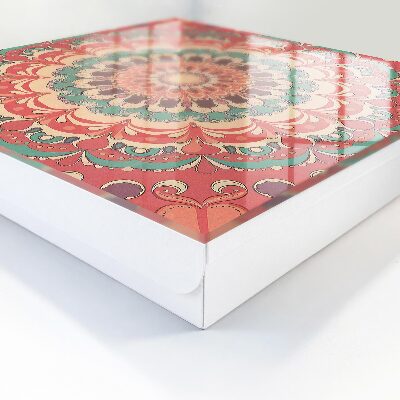 Armario para llaves con diseño de mandala colorido
