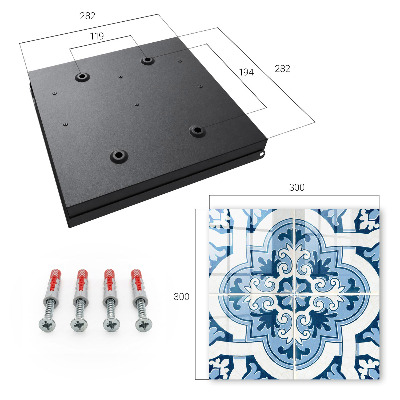 Armario para llaves con diseño de azulejos azules