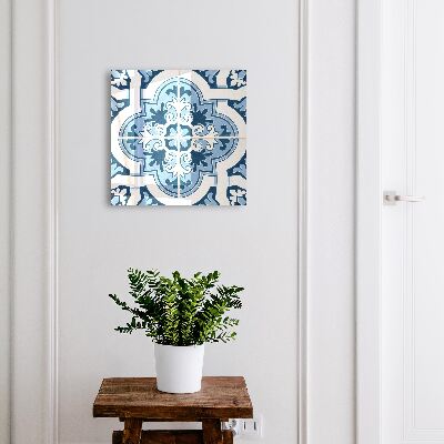 Armario para llaves con diseño de azulejos azules