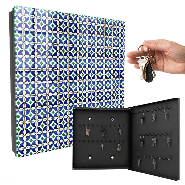 Caja para llaves con diseño de abstracción geométrica