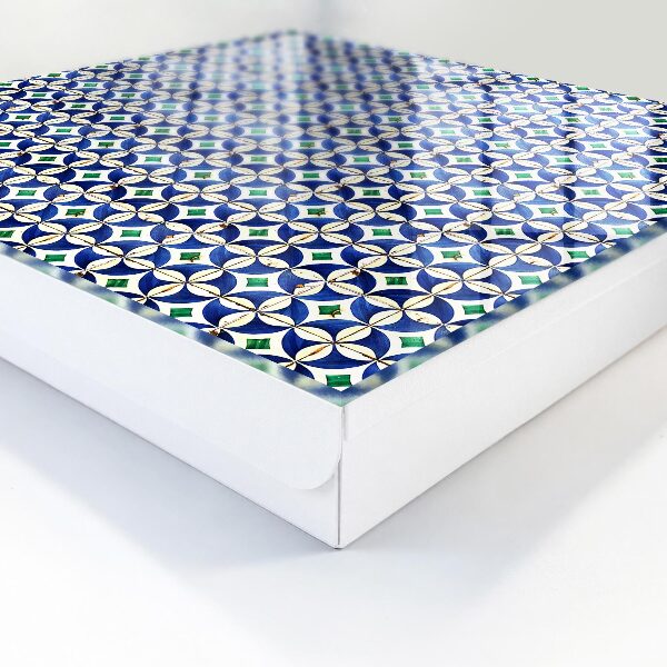 Caja para llaves con diseño de abstracción geométrica