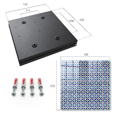 Caja para llaves con diseño de abstracción geométrica