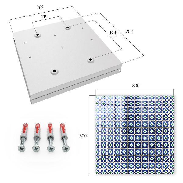 Caja para llaves con diseño de abstracción geométrica