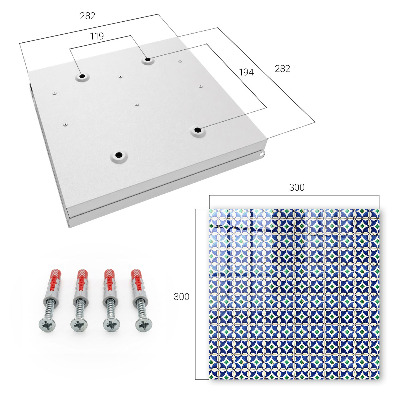 Caja para llaves con diseño de abstracción geométrica