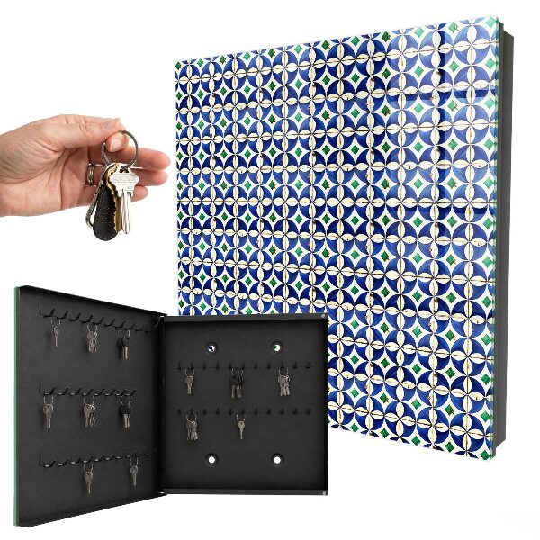 Caja para llaves con diseño de abstracción geométrica