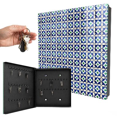 Caja para llaves con diseño de abstracción geométrica