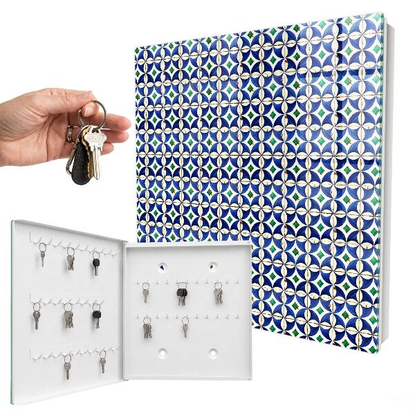 Caja para llaves con diseño de abstracción geométrica