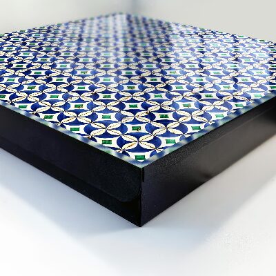 Caja para llaves con diseño de abstracción geométrica