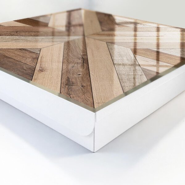 Armario para llaves de madera con diseño geométrico