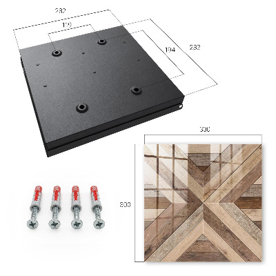 Armario para llaves de madera con diseño geométrico