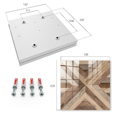 Armario para llaves de madera con diseño geométrico