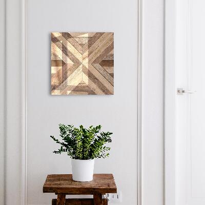 Armario para llaves de madera con diseño geométrico
