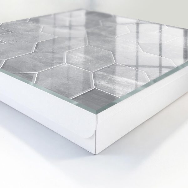 Caja para llaves diseño geométrico gris