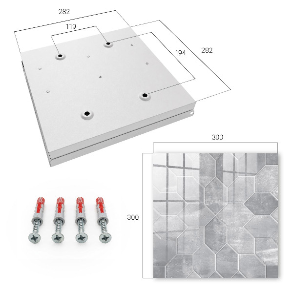 Caja para llaves diseño geométrico gris