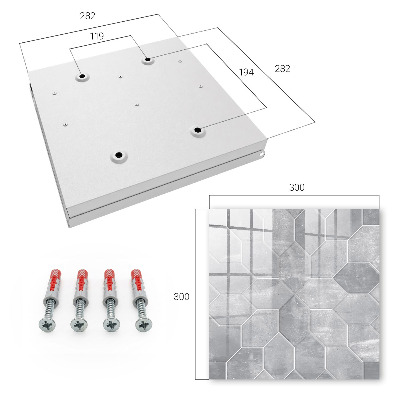 Caja para llaves diseño geométrico gris