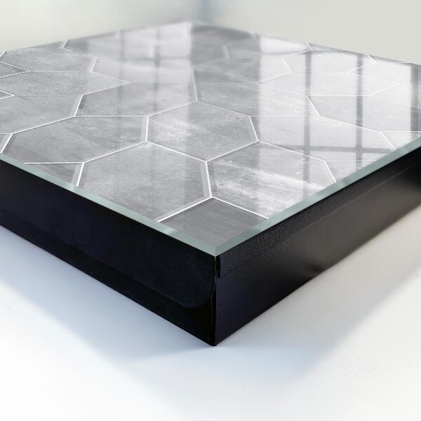 Caja para llaves diseño geométrico gris