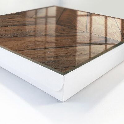 Caja para llaves con diseño de hueso de pescado de madera