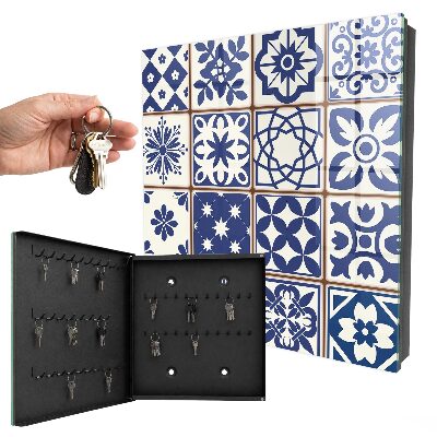 Armario para llaves con diseño de mosaico retro