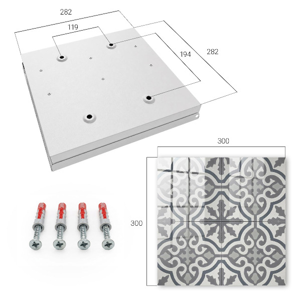Caja para llaves con diseño de patrón geométrico