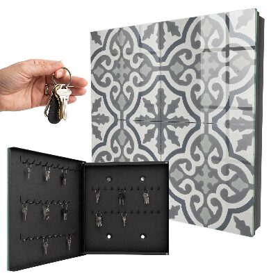 Caja para llaves con diseño de patrón geométrico