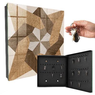 Armario para llaves de madera con forma de estrella