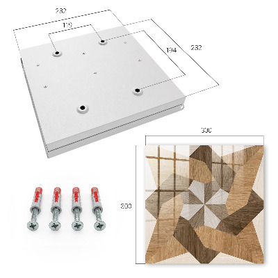 Armario para llaves de madera con forma de estrella