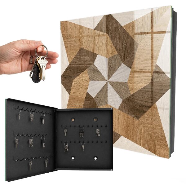 Armario para llaves de madera con forma de estrella