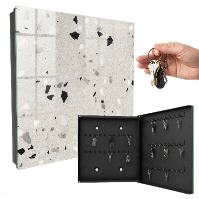 Caja para llaves con patrón gris