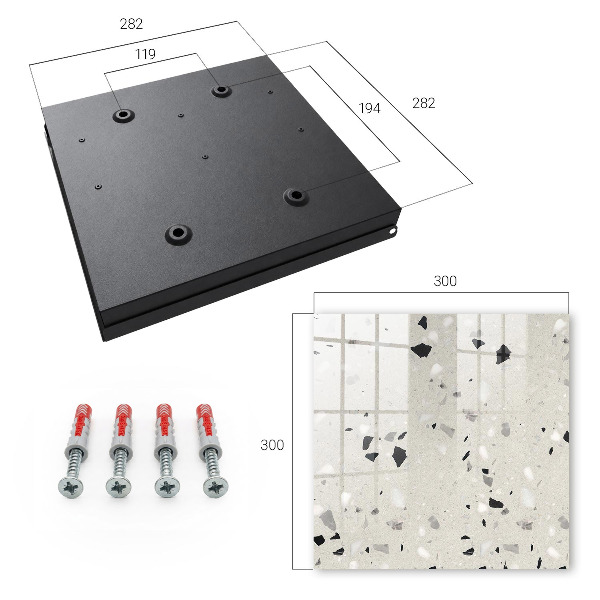 Caja para llaves con patrón gris