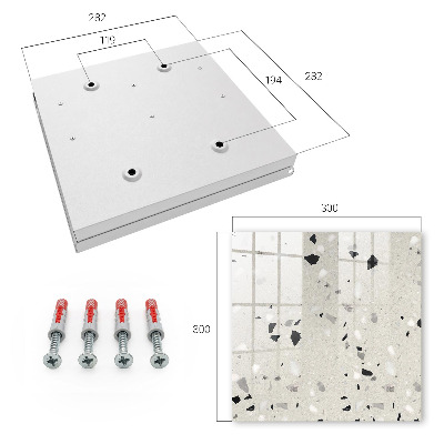 Caja para llaves con patrón gris