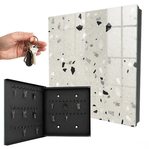 Caja para llaves con patrón gris