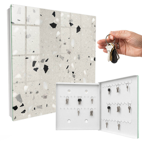 Caja para llaves con patrón gris