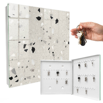 Caja para llaves con patrón gris