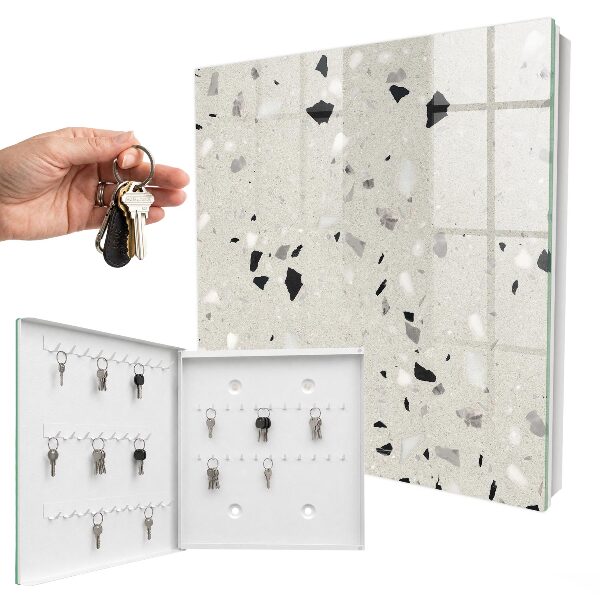 Caja para llaves con patrón gris