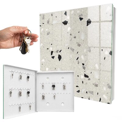Caja para llaves con patrón gris