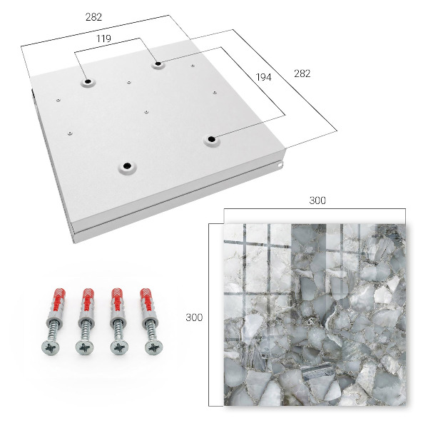 Caja para llaves de mosaico de piedra